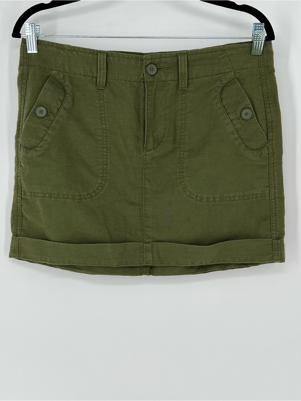 GAP Olive Green Utility Mini Skirt